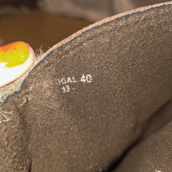 DANSKO FYODORA Sz 9.5/10 Brown Suede Aztec Embroiderd Faux Fur Pull-On Mid Boots - Picture 14 of 15